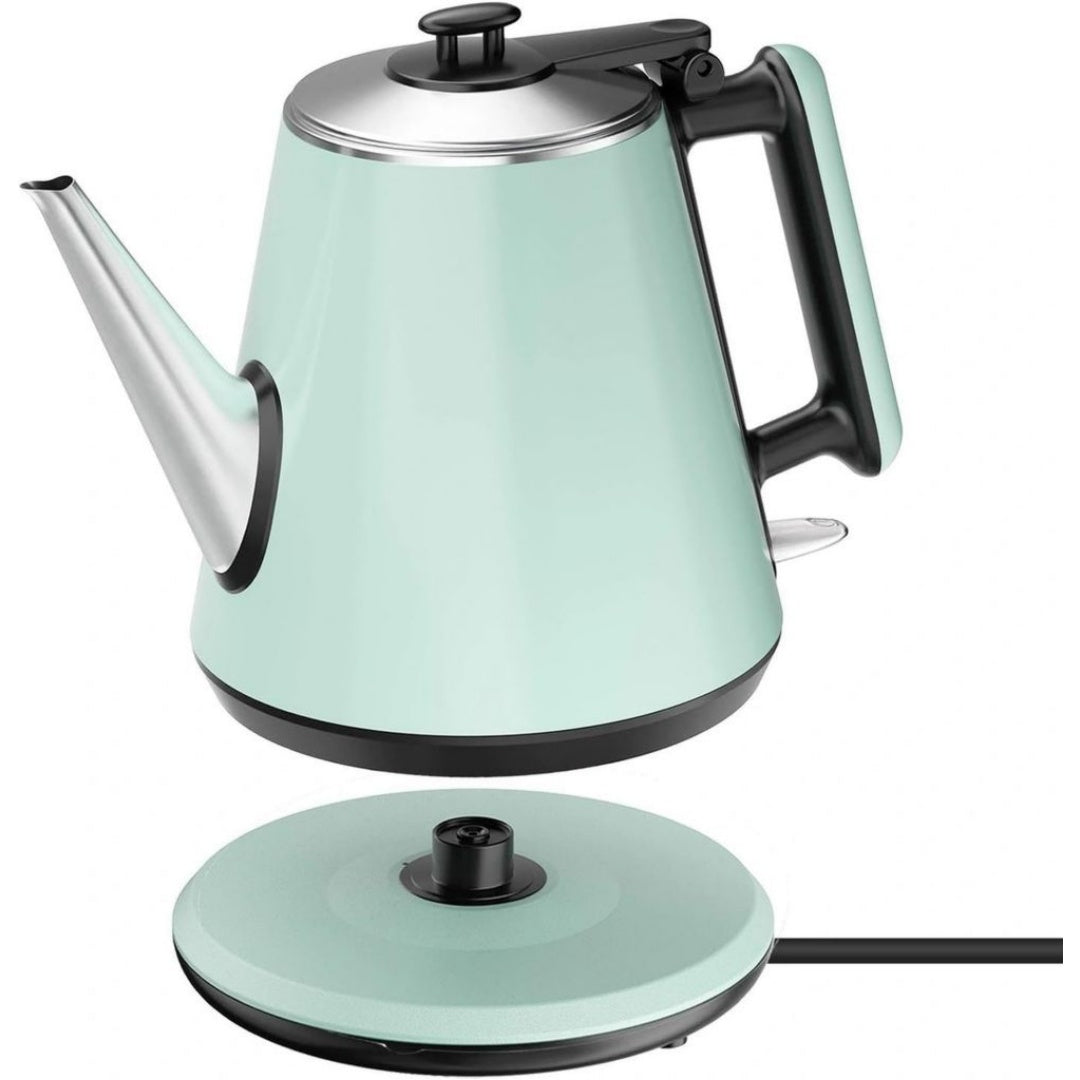 Bouilloire electrique vert en acier inoxydable 2000 w 1 l