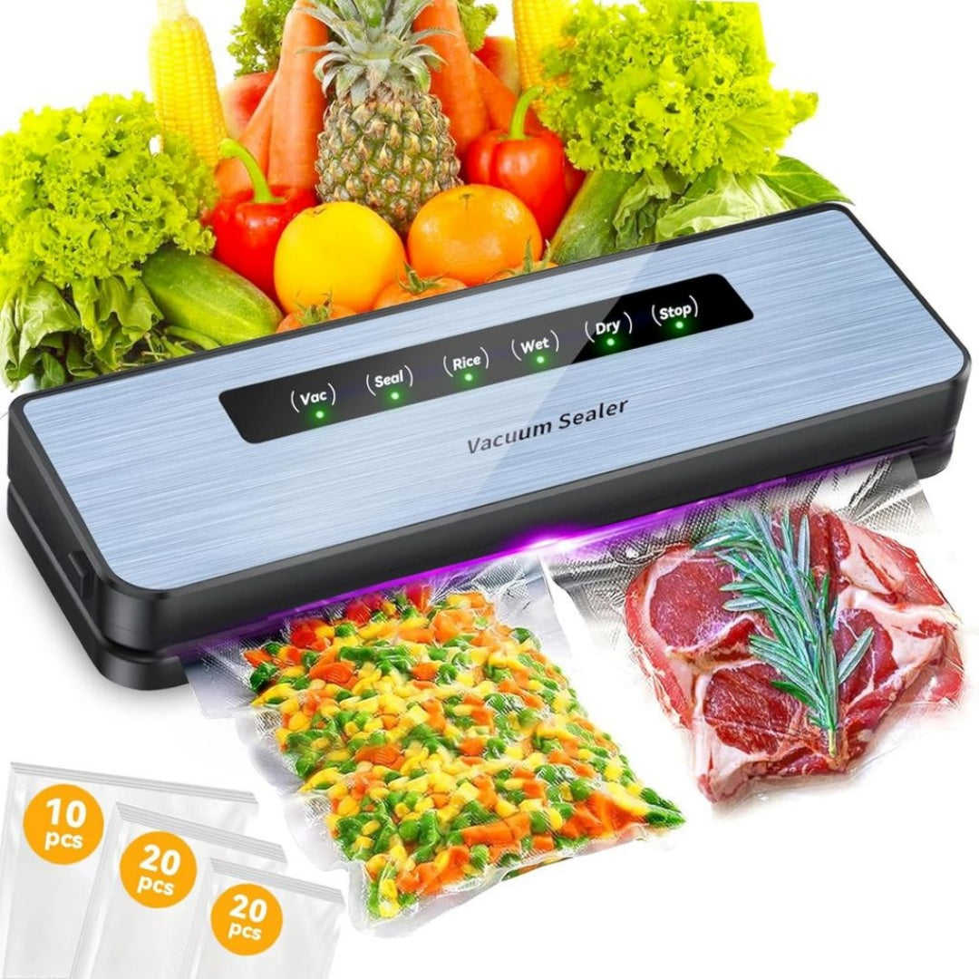 Appareil de mise sous vide pour camping en bambou 1800 w 6 l noir