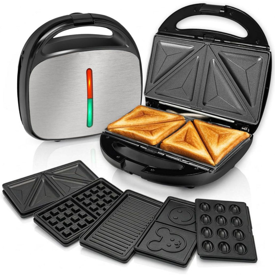 Appareil a sandwich et presse a panini 1 l en acier inoxydable 2000 w blanc